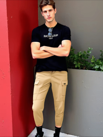 RoyalWearâ„¢ Khaki Cargo Trousers